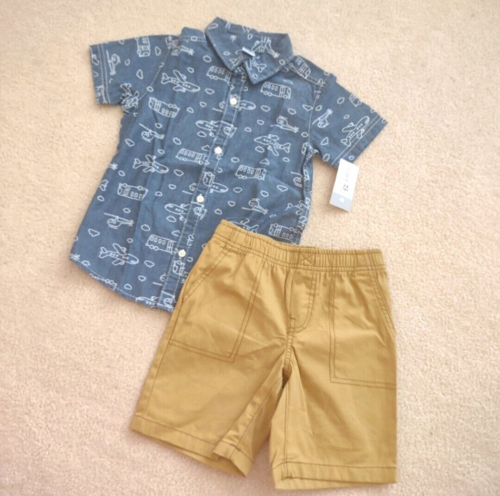 Carter's Transportation Themed Short Sleeve Top & Matching Shorts, 5T*
