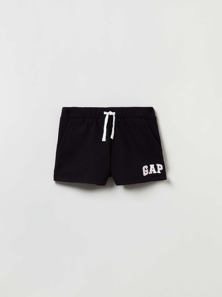 GAP Kids Black Fleece Shorts with Glitter Logo Print, 14-16T */