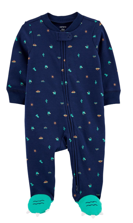 Carter's Baby Dinosaur 2-Way Zip Cotton Sleep & Play Pajamas, 9M */