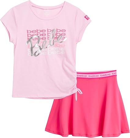 BeBe Girls' Active Skirt Set, 5-6T /