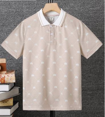 Shein Boys Allover Print Polo Shirt, 11-12T*/