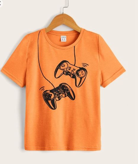 Shein Tween Boy Printed T-Shirt, 11-12T */