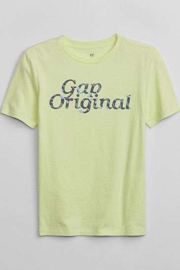 GAP Logo Crew Neck Short Sleeve T-Shirt, 10T */