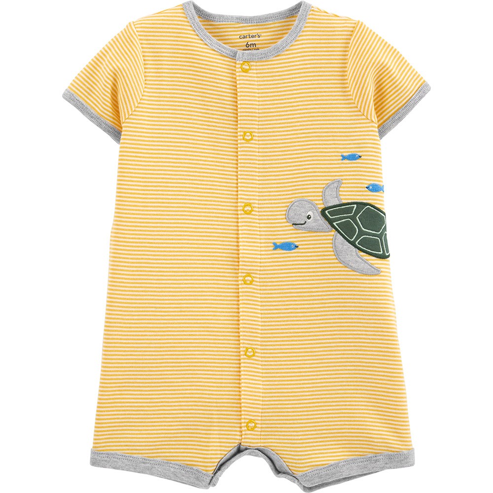 Carter's Striped Turtle Snap-Up Romper For Baby, 6M *