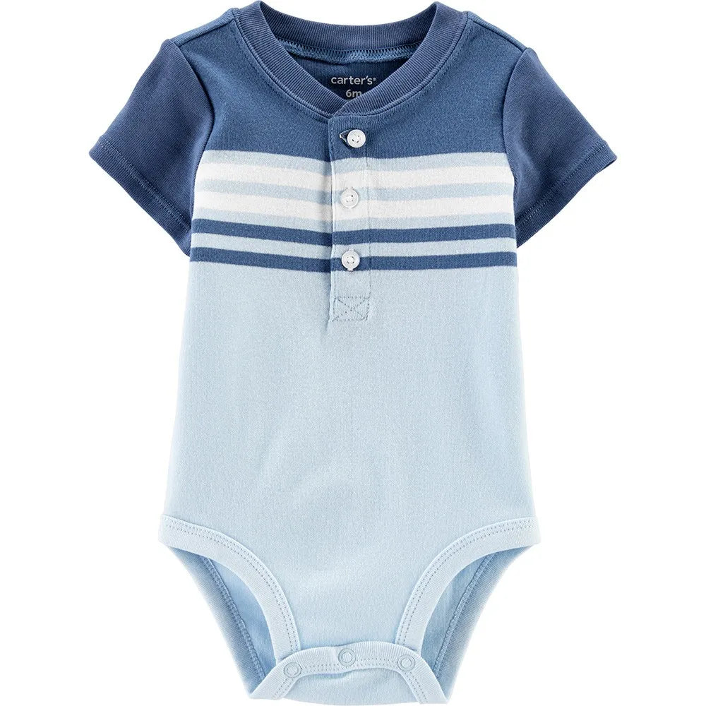 Carter's Striped Henley Bodysuit - Baby*