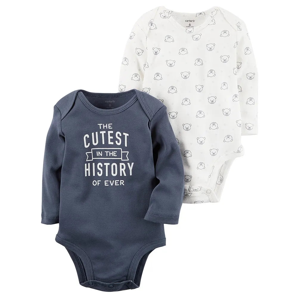Carter's Baby Boy 2-Pack L/S Collectible Bodysuits, NB*
