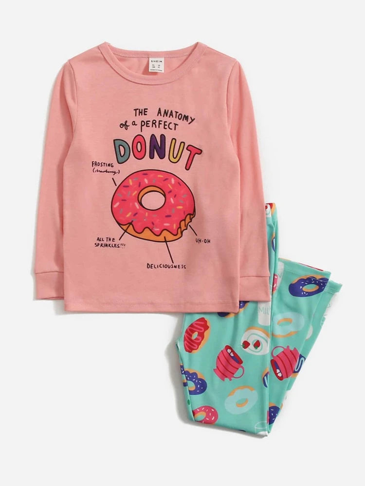 Carter's Donuts Pajamas set with comfortable letter print for girls, 6T*/