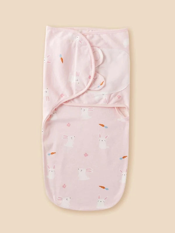 Shein 1pc Baby Rabbit Print Swaddling Blanket *