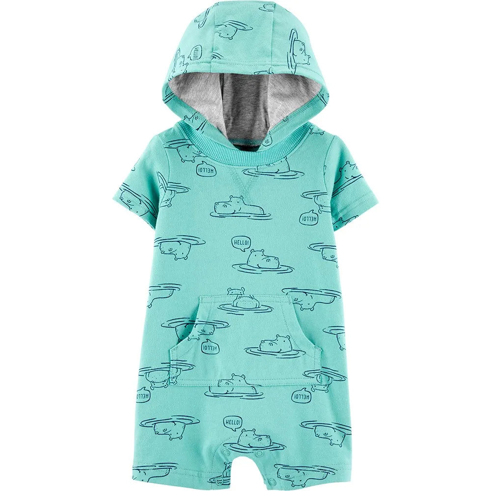 Carter's Hippo Jersey Romper For Baby, 24M*