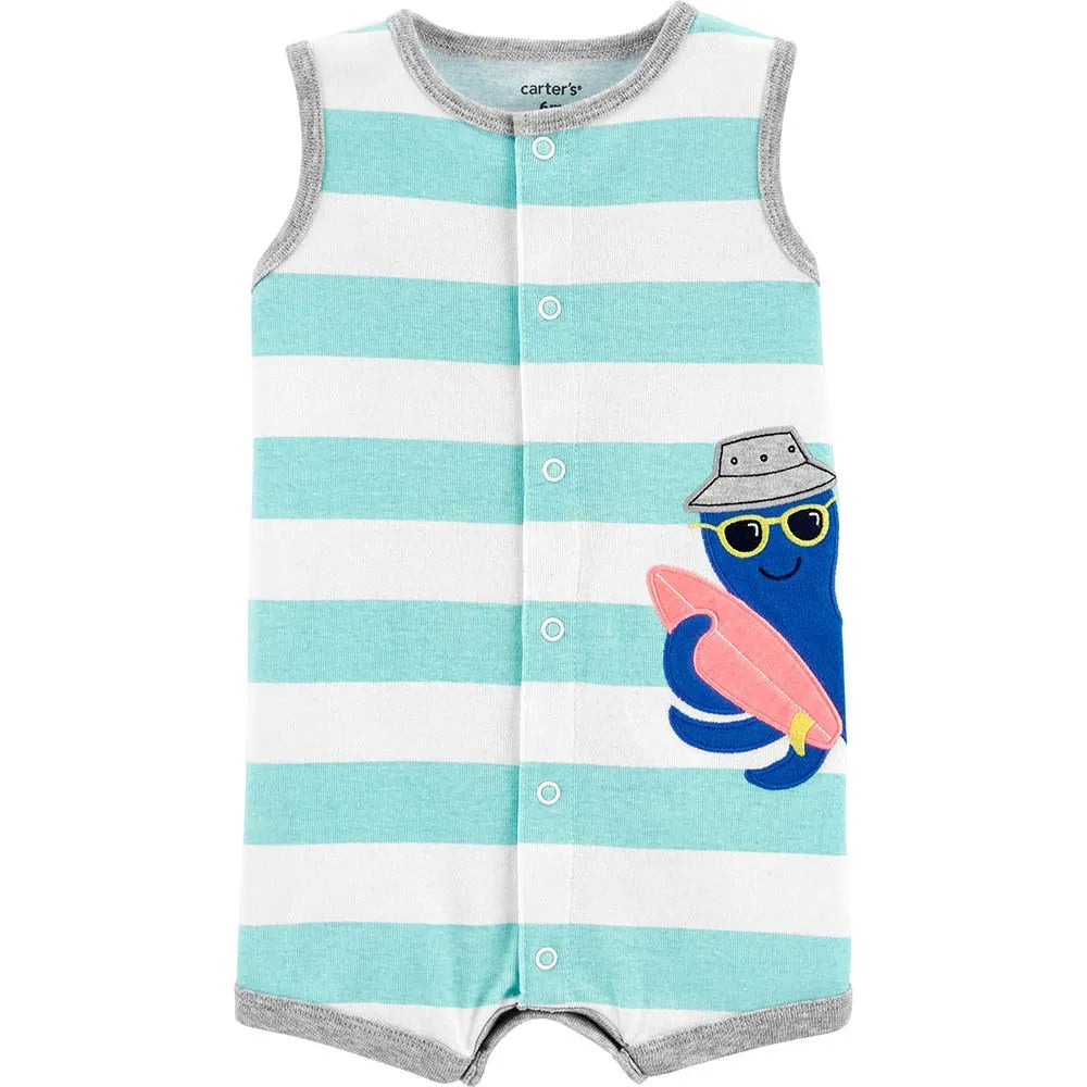 Carter's Octopus Snap-Up Cotton Romper For Baby*