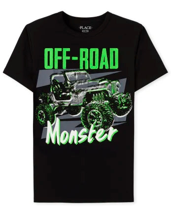 Ch. Place Boys Monster Truck Graphic Tee For Kids, 7-8T*