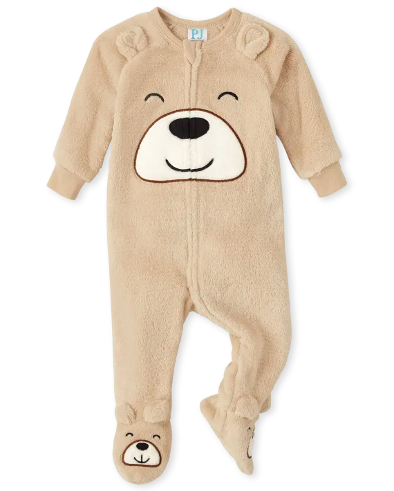 CH .Place Unisex Baby And Toddler Bear Fleece One Piece Pajamas, 2T*\