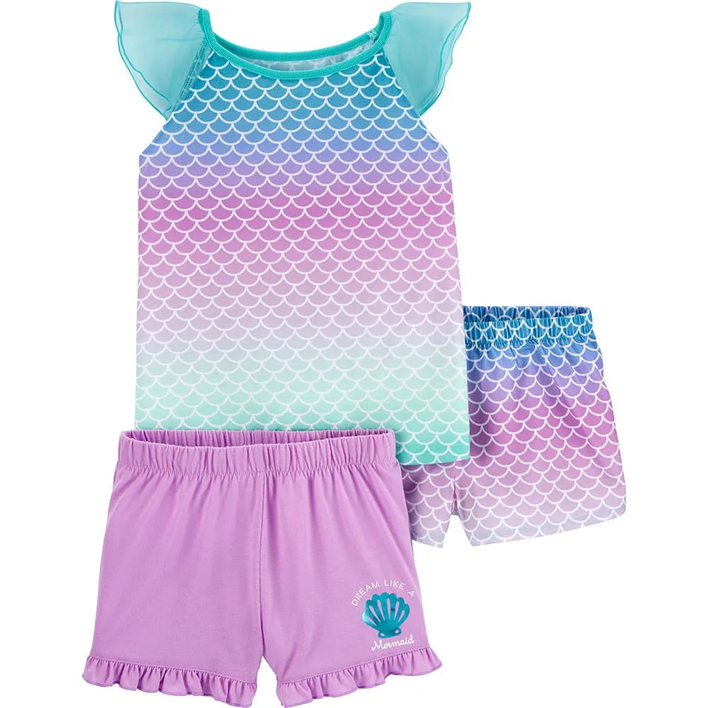 Carter's 3-Piece Mermaid Poly PJs for Kids, 14T*