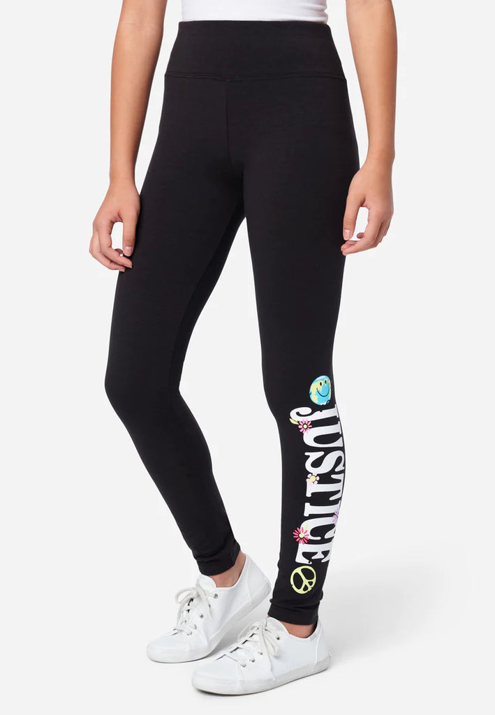 Justice Graphic Full Length Leggings, 10T /