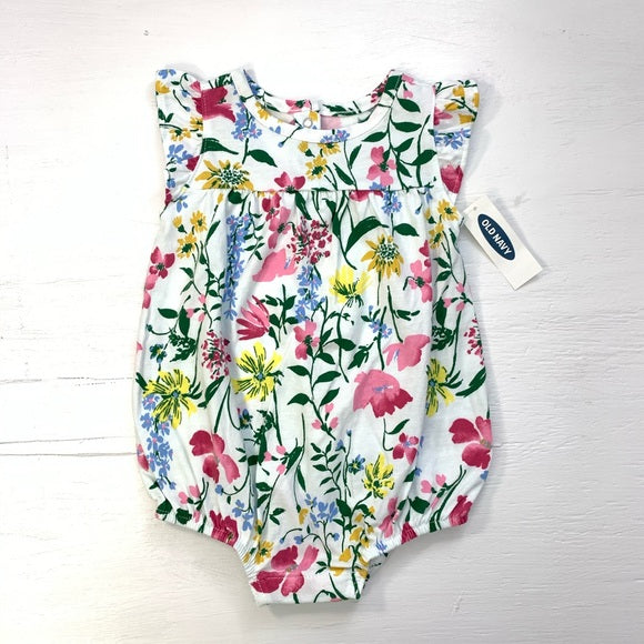 Old Navy Printed Jersey Bubble Romper Floral For Baby*