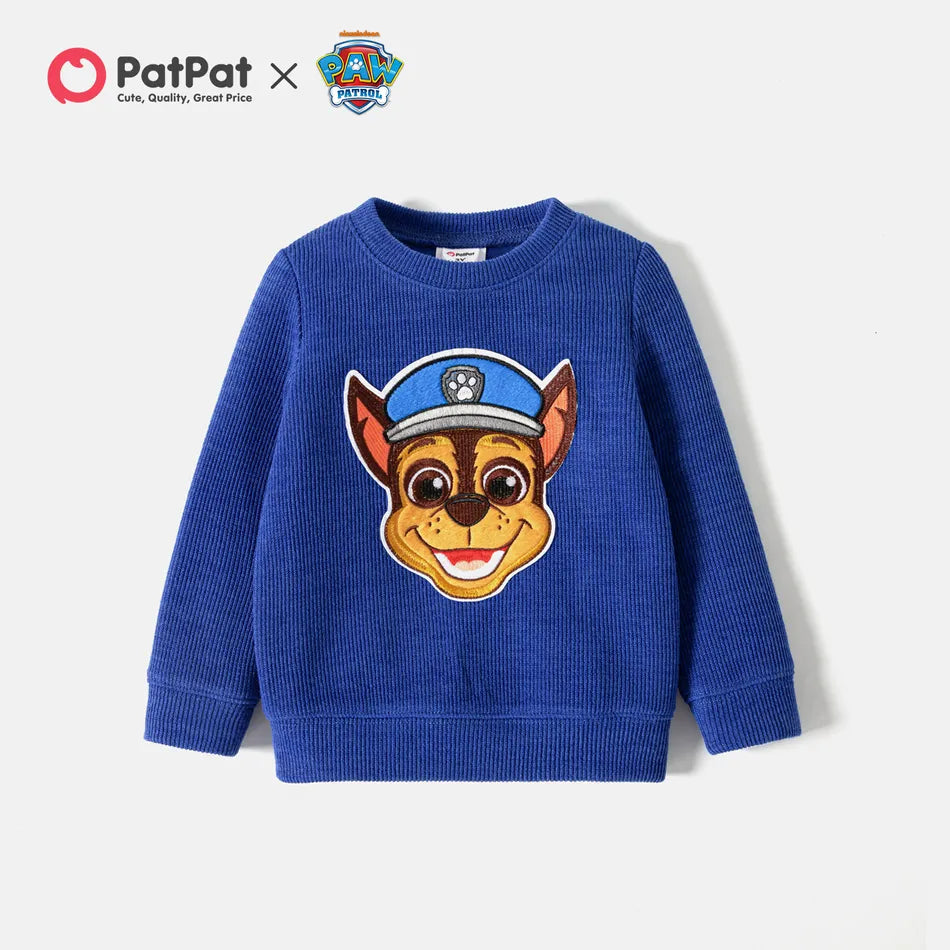 Pat Pat Toddler Girl/Boy Embroidered Ribbed Pullover Sweatshirt, 5-6T*