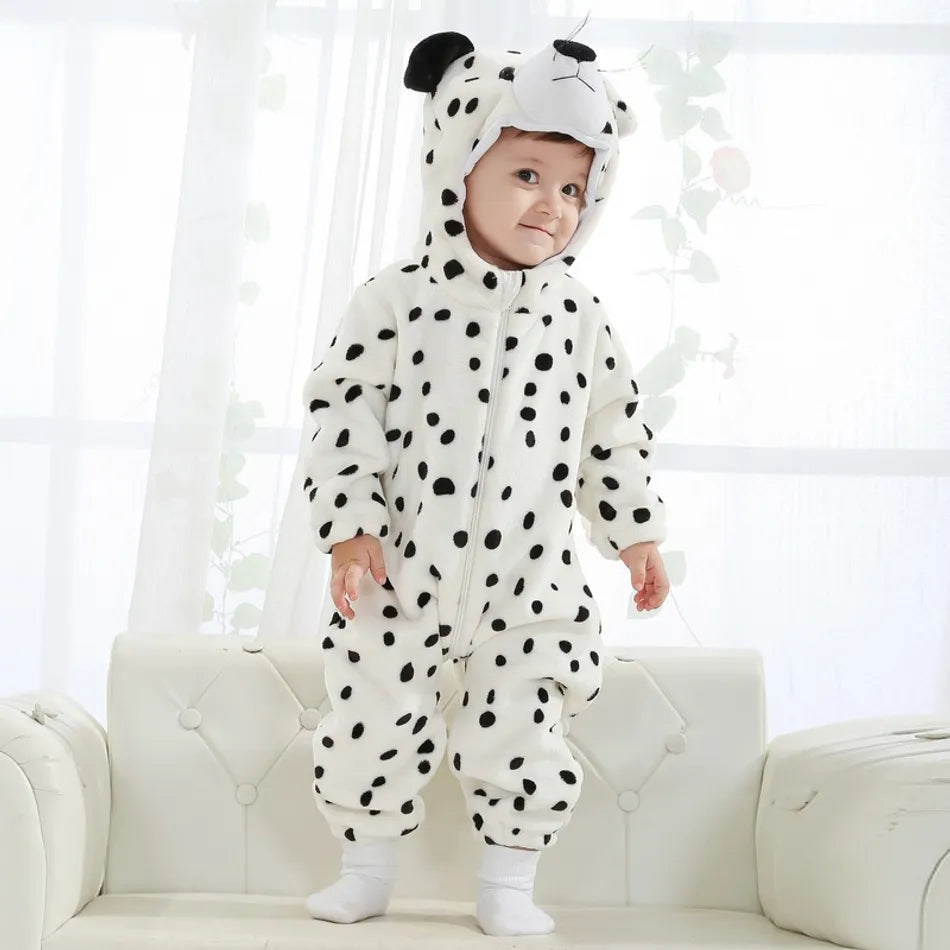 PatPat Unisex long-sleeved bodysuit with a dotted pattern, 3-4T*