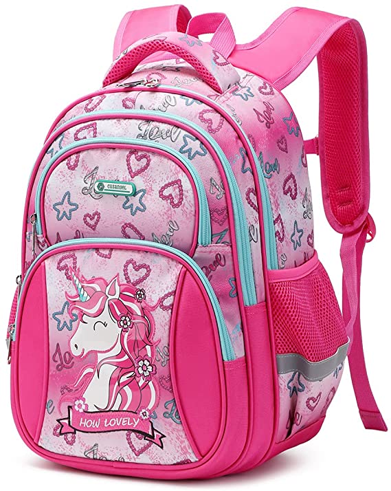 Amazon Kids Backpack, Cusangel Cute Multi Compartment Preschool Backpack for girls*