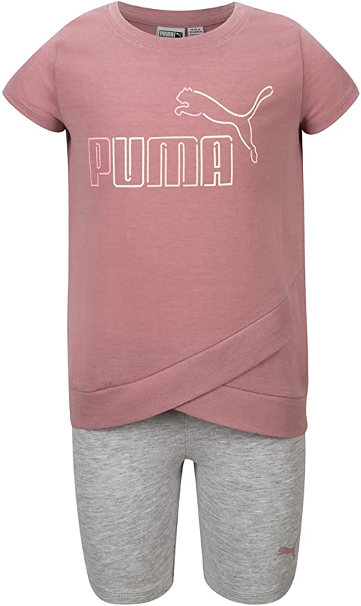 Puma Graphic Tee and Biker Shorts Set, 3T*
