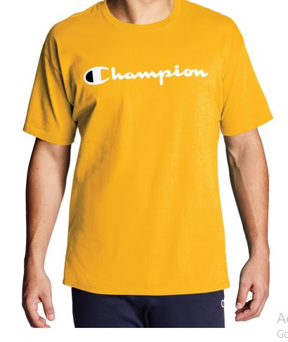 Champion RW Script Logo T-Shirt – Yellow, 14-16T*