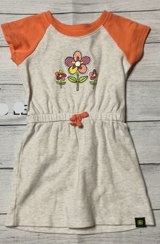 John Deere Printed Flower Dress For Kid, 4T*