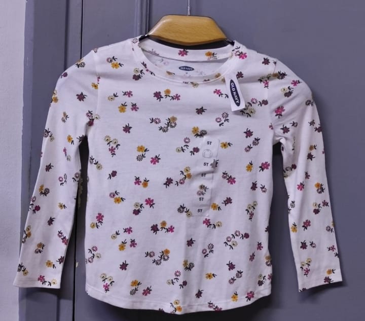 Old Navy Flowers Tee For Kids, 5T*