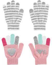 Carter's A Set of Gloves For Girl (2 pairs), 8-14T*