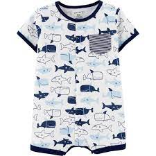 Oshkosh‏ Whale Snap-Up Romper For Baby*