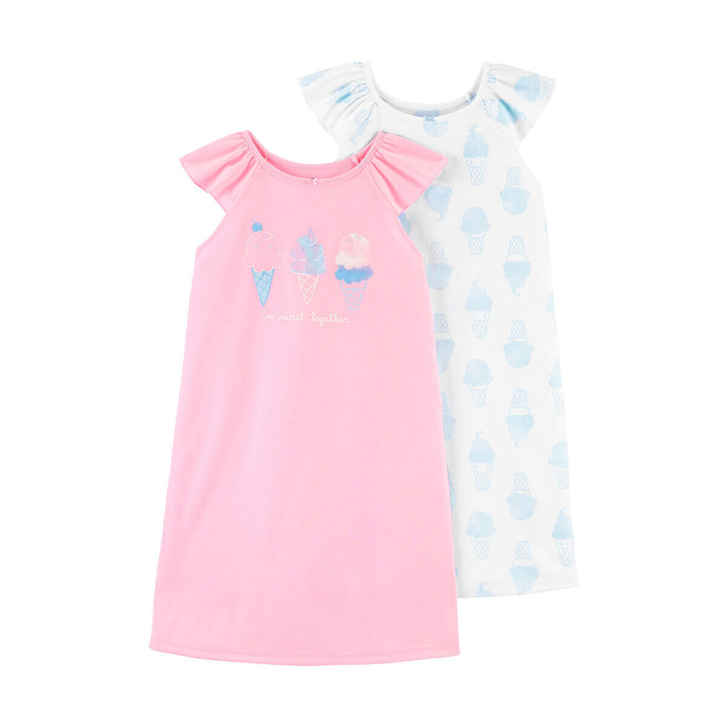Carter’s – 2-Pack Ice Cream Nightgowns , 2-3T *