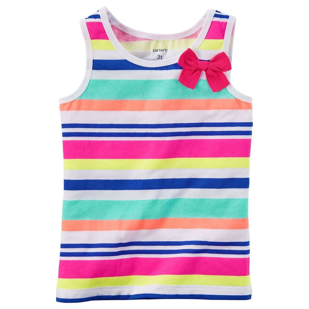 Carter’s Striped Bow Tank For Baby, 12M*